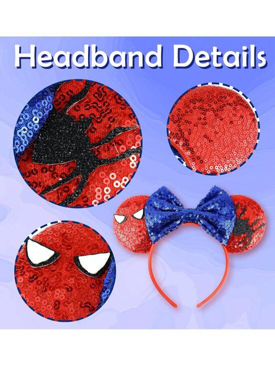 Women\'s Spider-eye Polyester Sequin Bow Mickey Mouse Headband Hair Accessory main image 7